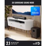 Soundbar Subwoofer 2.1 HDMI ARC Bluetooth USB, Majority NAGA 60 Plus, GEPRÜFT
