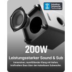 2.1 TV Soundbar 200W Subwoofer HDMI ARC BT USB AUX Majority NAGA40 PLUS, GEPRÜFT