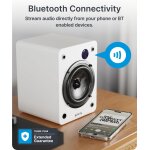 kleine Aktiv Lautsprecher Weiß, 1 Paar, BT, HDMI ARC USB, Majority D50X, WIE NEU
