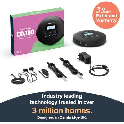 CD Player, Discman, Bluetooth, MP3 | Oakcastle CD100,...