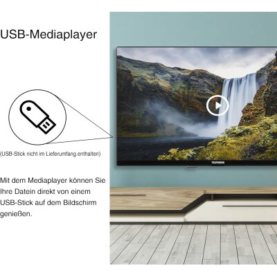 32" Full HD TV Triple-Tuner USB Mediaplayer,Telefunken XF32N750M-W UNVOLLSTÄNDIG