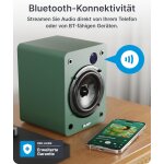 kleine Aktiv PC Lautsprecher 1 Paar BT HDMI USB, Majority D50X Grün, WIE NEU