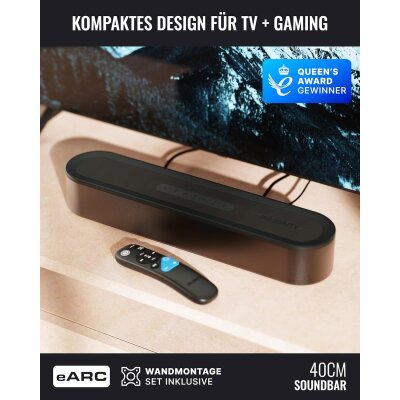 2.1 Soundbar Bluetooth HDMI ARC, Subwoofer, Majority Bowfell Axis Dolby, GEPRÜFT