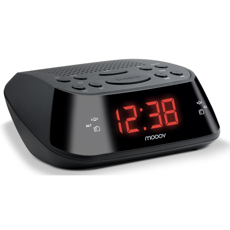 FM Radiowecker Dual Alarm Sleep Snooze LED Metronic 477003 #G