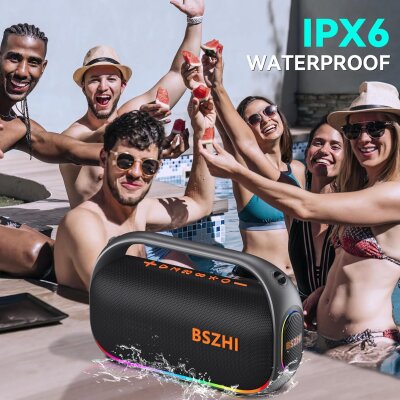 Partybox, Camping, Strand, Bluetooth,IPX6, TWS LED, BSZHI...