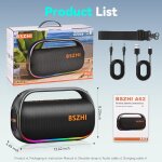 Partybox, Camping, Strand, Bluetooth,IPX6, TWS LED, BSZHI A62, GEPRÜFT - WIE NEU