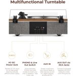 Plattenspieler mit Lautsprechern & BT, USB Qlearsoul ONE-S, Haube GEBROCHEN