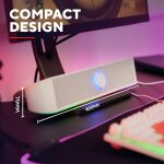 Gaming PC Soundbar, USB, AUX, 12W, RGB, Stereo,Trust GXT 1619 Rhox,GEPRÜFT - GUT