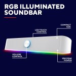 Gaming PC Soundbar, USB, AUX, 12W, RGB, Stereo,Trust GXT 1619 Rhox,GEPRÜFT - GUT