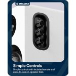 Regal Lautsprecher Aktiv HDMI, BT, Paar Oakcastle BK100 Weiss WIE NEU