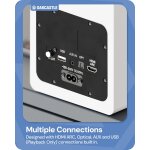 Regal Lautsprecher Aktiv HDMI, BT, Paar Oakcastle BK100 Weiss WIE NEU