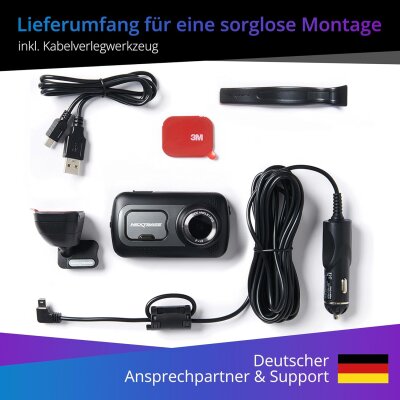 Dashcam 1440p GPS WiFi 3" Touchscreen 140° Kamera 522GW, DEFEKTER AKKU