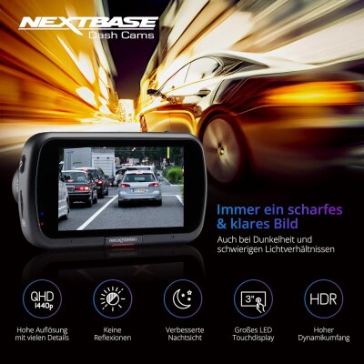 Dashcam 1440p GPS WiFi 3" Touchscreen 140°...
