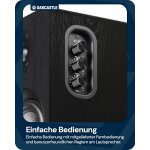 Regal Lautsprecher Aktiv HDMI, BT, Paar Oakcastle BK100 Schwarz WIE NEU