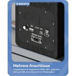 Regal Lautsprecher Aktiv HDMI, BT, Paar Oakcastle BK100 Schwarz GEPRÜFT