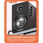 Regal Lautsprecher Aktiv HDMI, BT, Paar Oakcastle BK100 Schwarz GEPRÜFT