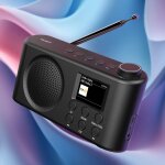 DAB Radio, BT5.4, Akku, Farbdisplay, Wecker, Majority OrwellPro,GEPRÜFT-WIE NEU