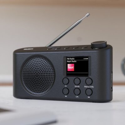 DAB Radio, BT5.4, Akku, Farbdisplay, Wecker, Majority...