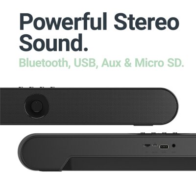 Akkusoundbar, Powerbank, USB, Kartenleser, BT, Majority Atlas, NEU - GEÖFFNET