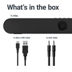 Akkusoundbar, Powerbank, USB, Kartenleser, BT, Majority Atlas, NEU - GEÖFFNET