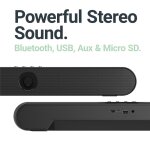 Akkusoundbar, Powerbank, USB, Kartenleser, BT, Majority Atlas, NEU - GEÖFFNET