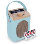 Retro Küchenradio DAB, hellblau, Wecker, Majority Little Shelford, GEPRÜFT - GUT
