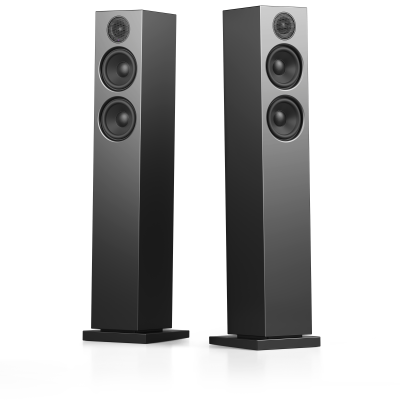 Aktive WLAN Standlautsprecher, 1 Paar, AudioPro A38W, HDMI, AirPlay2 Schwarz,NEU