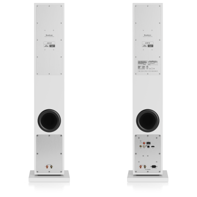 Aktive WLAN Standlautsprecher, 1 Paar, AudioPro A38W, HDMI, AirPlay2, Weiss, NEU