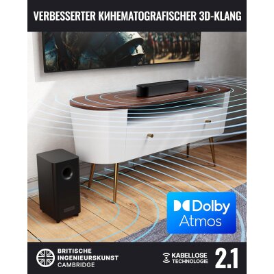 Soundbar Dolby Atmos+Wireless Subwoofer 2.1,,Majority...