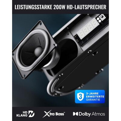 Soundbar Dolby Atmos+Wireless Subwoofer 2.1,,Majority Bowfell Axis,GEPRÜFT - GUT