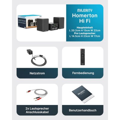 Internetradio Stereoanlage mit CD, DAB,Majority Homerton...