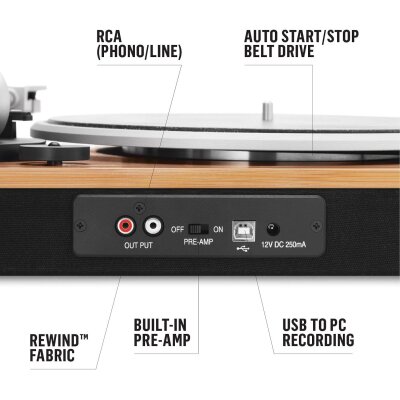 Plattenspieler House of Marley Stir It Up,Phono/Line,Pick It 25A, GEPRÜFT - MOD