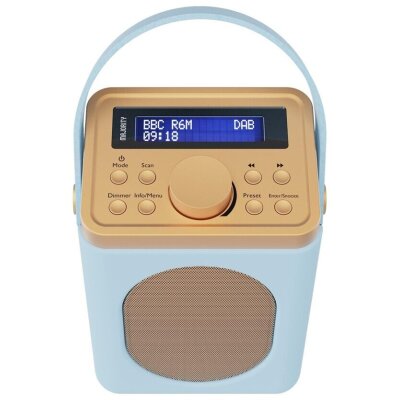 Retro Küchenradio DAB, hellblau, Wecker, Majority Little Shelford, WIE NEU