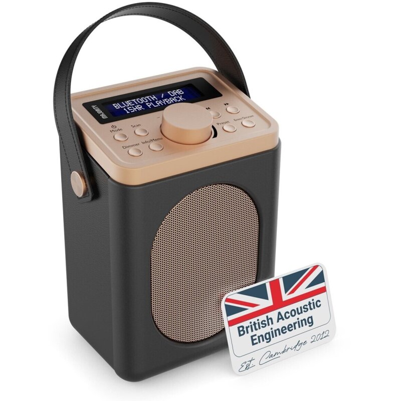 Retro Küchenradio DAB, Wecker, Majority Little Shelford schwarz, GEPRÜFT - GUT