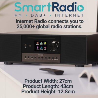Internetradio, DAB+, CD, BT, eingebauter Subwoofer, Quadriga, schwarz, DEFEKT