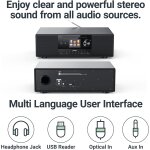 Internetradio, DAB+, CD, BT, eingebauter Subwoofer, Quadriga, schwarz, DEFEKT