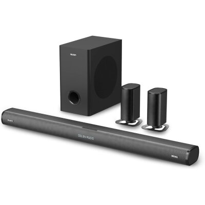 Soundbar 5.1, kabelloser Sat+Sub USB, AUX, Opt, HDMI ARC, Fernbed. Majority Everest, MANGEL