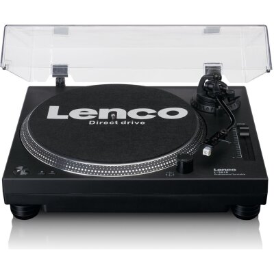 Plattenspieler Lenco L-3818BK Direktantrieb, USB Pitch,...