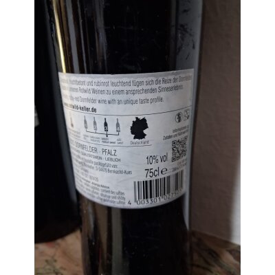 Rotwein 4x 0,75L Dornfelder lieblich Paket NEU