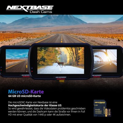 U3-Ultrahochgeschwindigkeitskarte 64GB f.Dashcams Nextbase Speicherkarte WIE NEU
