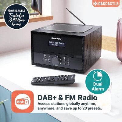CD-Player Radio DAB+/FM, BT, USB/AUX-In, Alarm , Oakcastle DAB400, BESCHÄDIGT