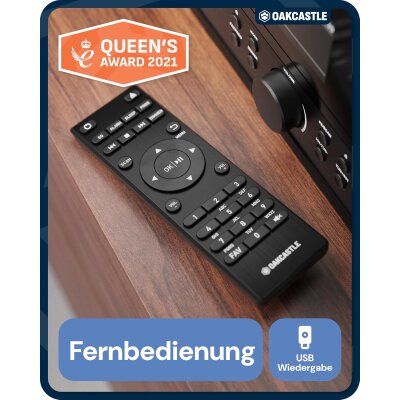 CD Radio mit DAB+, Bluetooth 5.3, schwarz, Oakcastle DAB400 HIFI, GEPRÜ. WIE NEU