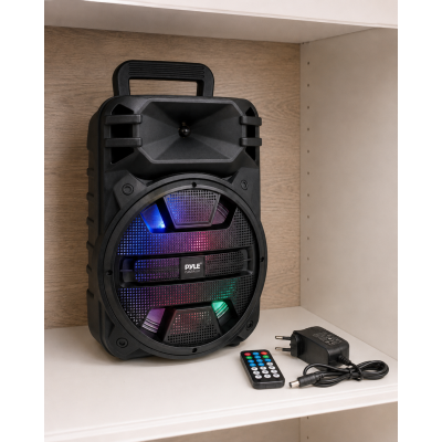 Partybox mit Bluetooth 5.0 TWS Karaoke LED, Pyle...