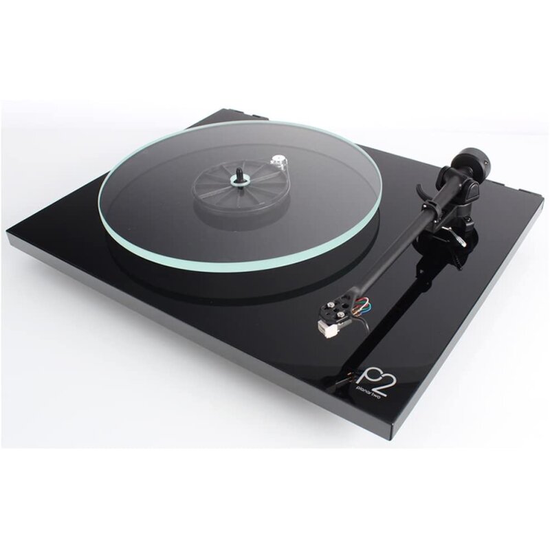Plattenspieler Rega Planar 2 Schwarz Hochglanz RB220 inkl MM, Glasteller WIE NEU