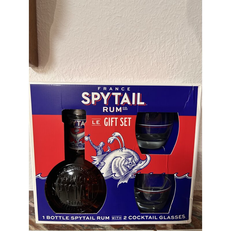 Spytail Cognac Barrel Geschenkset 0,7L 40% + 2 Cocktailgläser NEU