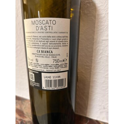6x 0,75L Ca Bianca Moscato dAsti DOCG 2023 5% Vol. NEU