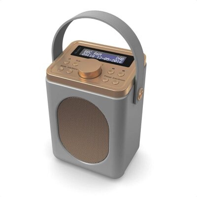 Retro Küchenradio DAB, Grau, Wecker, Majority Little Shelford,GEPRÜFT - GUT