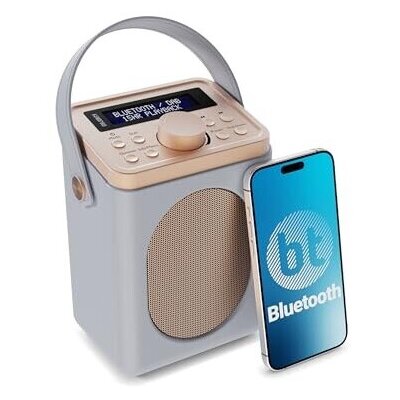 Retro Küchenradio DAB, Grau, Wecker, Majority Little Shelford,GEPRÜFT - GUT
