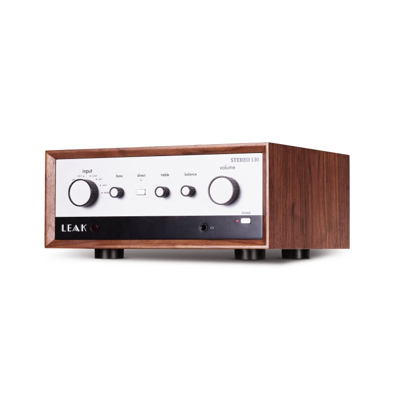 Vollverstärker DAC Phono Bluetooth 2x65W, LEAK Stereo 130 Walnuss, NEUWARE