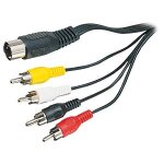Audio Adapterkabel DIN 5-polig auf 4x Cinch, 1,5m, DUNE DUN-5255, NEU